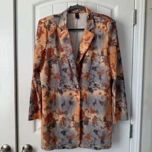 NWOT SHEIN Tie Dye Single Button Blazer
